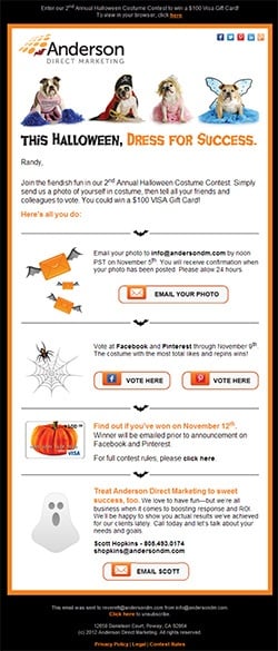 Halloween 2012 Email Template Example